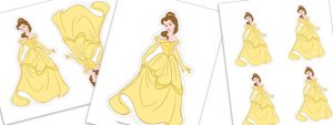 Princess Belle Yellow Dress Cut Outs