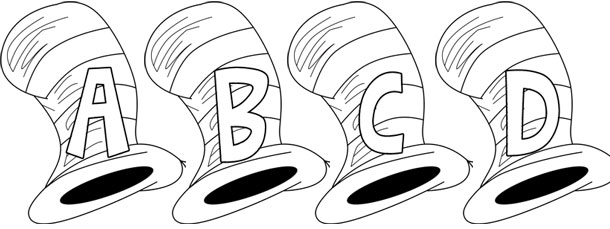 Cat in the Hat’s Hat Alphabet Banner Templates