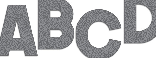 Large Elephant Print Letters